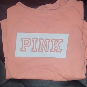 PINK Victoria's Secret Coral Long Sleeve Tee